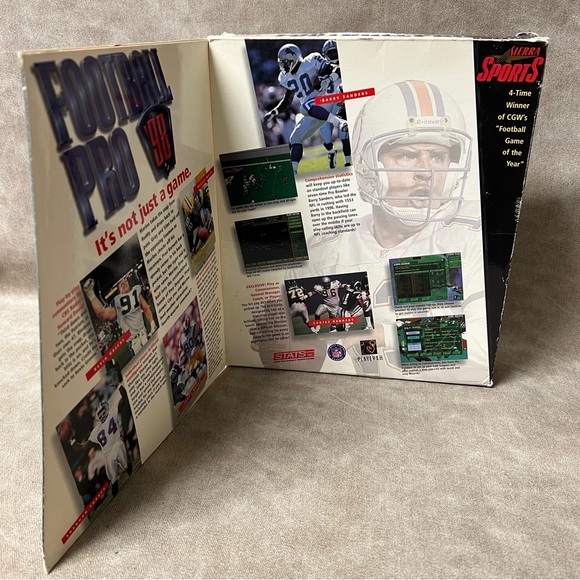 FOOTBALL PRO '98 Dan Marino PC Sierra NFL 1998 Big Box computer - Picture 4 of 5